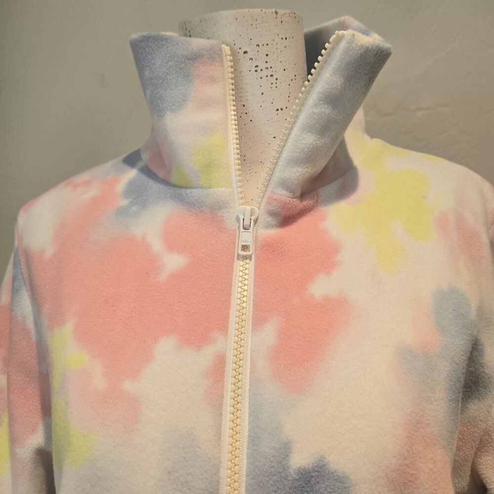Dudley Stephens Greenpoint Fleece Pullover Small - Pastel Tie Dye Turtleneck - Picture 5 of 9